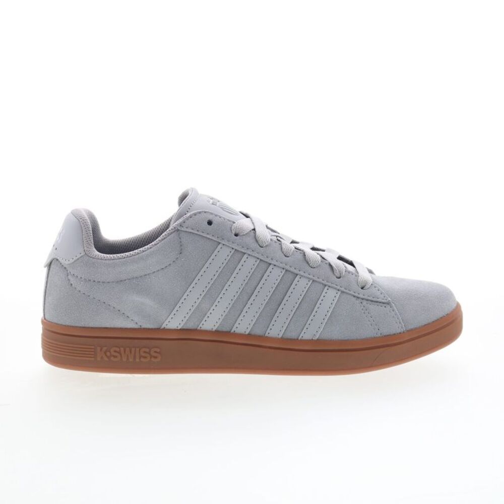 K-Swiss Mens Court Tiebrk II Suede Gray Shoes (NWT)